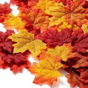 360 Pcs 8cm/3.1inch Artificial Maple Leaves 6 Colors Fall Leaves Thanksgiving Da